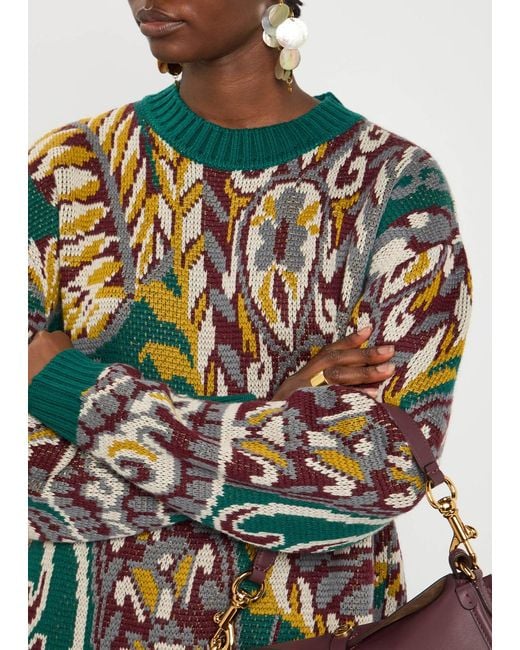 Etro Multicolor Patterned Wool-Blend Jumper