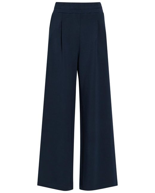 Varley Blue The Extra Wide Leg 32 Stretch-Jersey Sweatpants