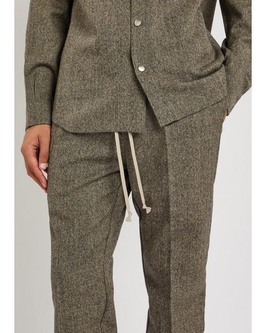 Rick Owens Natural Slim-Leg Wool Sweatpants for men