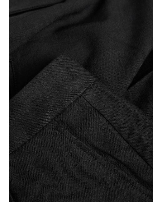 Anine Bing Black Trent Woven Shorts