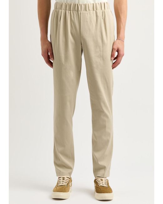 PAIGE Natural Snider Tapered Twill Trousers for men