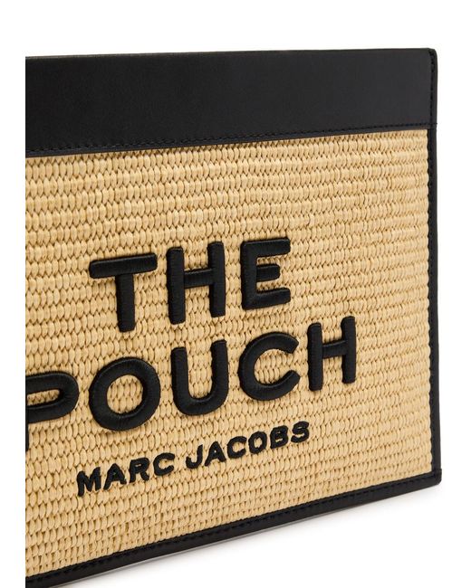 Marc Jacobs Black The Pouch Large Raffia Pouch