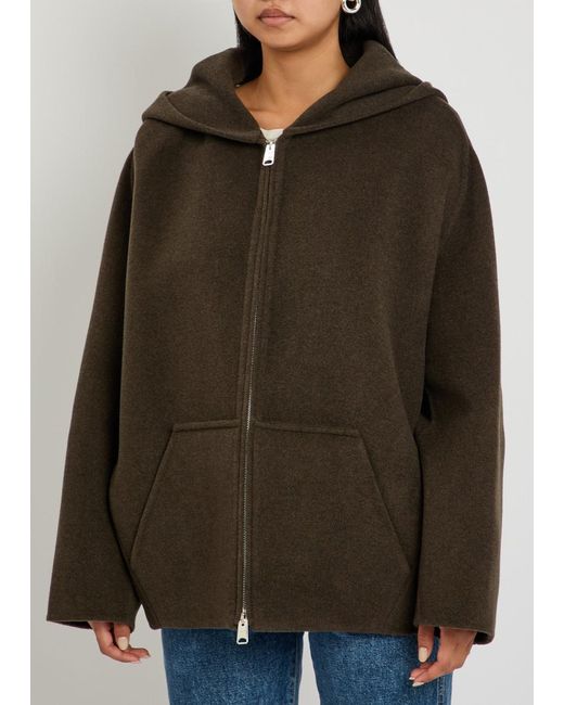 Khaite Brown Dolem Hooded Wool Jacket