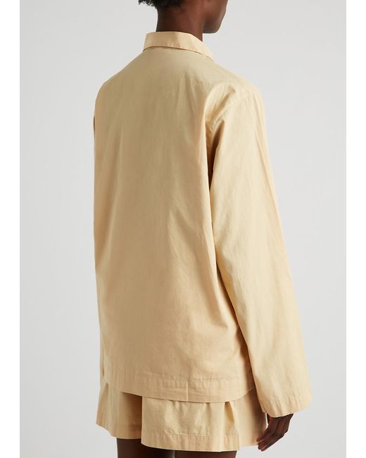 Tekla Natural Poplin Pyjama Shirt