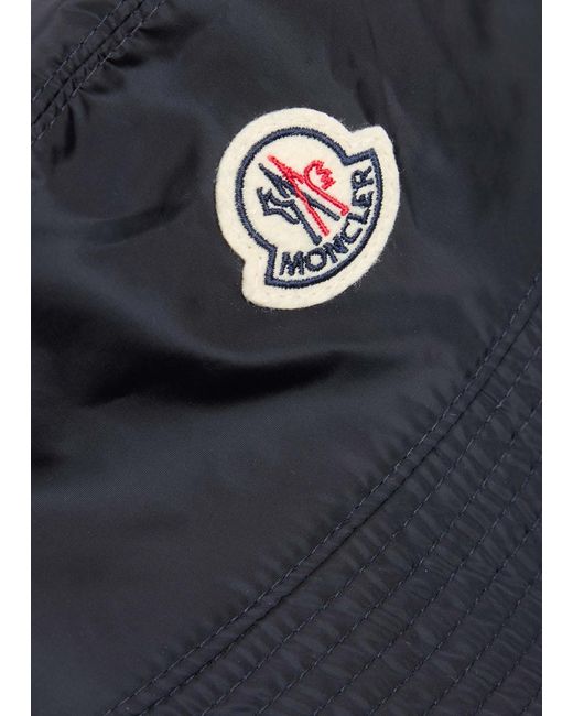 Moncler Blue Reversible Logo Stretch-Cotton And Nylon Bucket Hat for men
