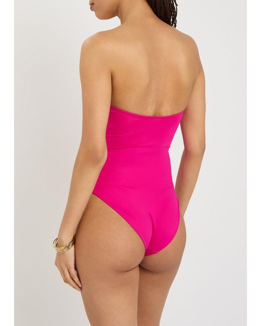 Melissa Odabash Pink Latina Strapless Swimsuit