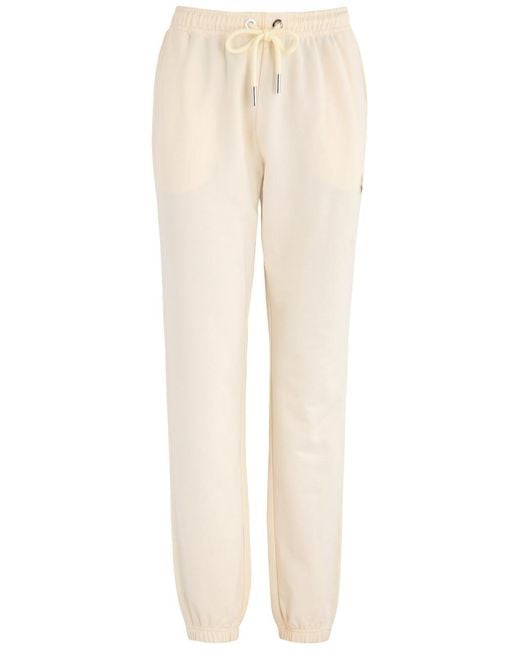 Moncler Natural Logo-Appliquéd Cotton Sweatpants