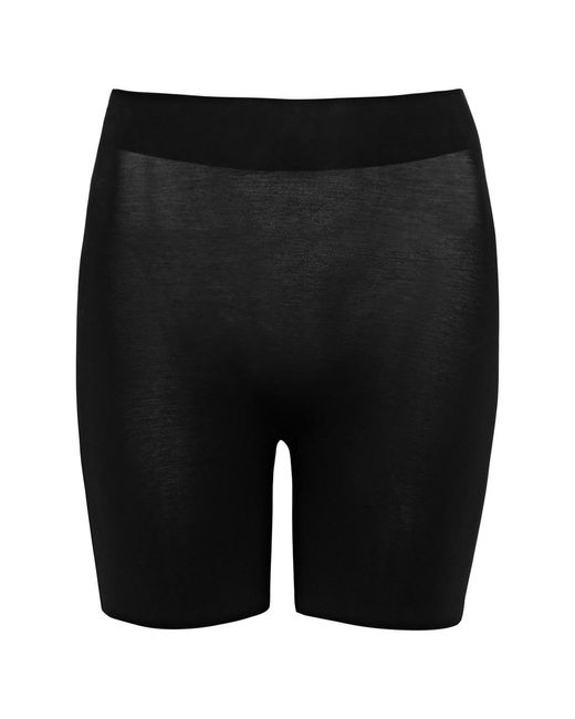 Wolford Black Contour Control Stretch-cotton Shorts