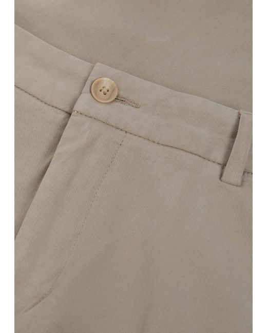 Boss Natural Kane Tapered-Leg Stretch-Cotton Chino Trousers for men