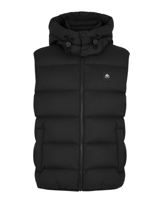 Moose Knuckles Black Sycamore Quilted Shell Gilet for men