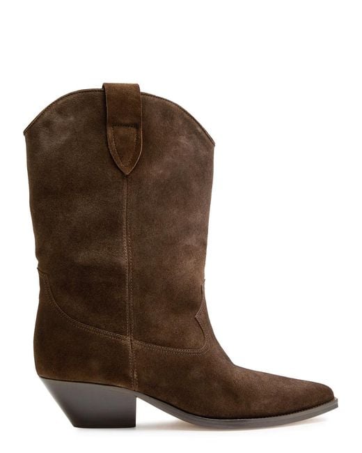 Isabel Marant Brown Duerto 40 Western Suede Mid-Calf Boots