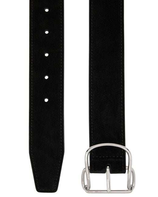 Totême Black Swirl Suede Belt