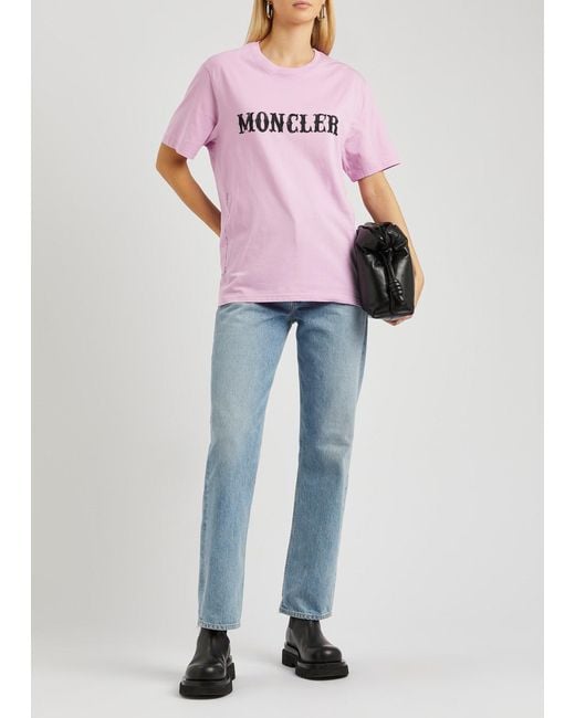 Moncler Pink 7 Frgmt Logo-print Cotton T-shirt