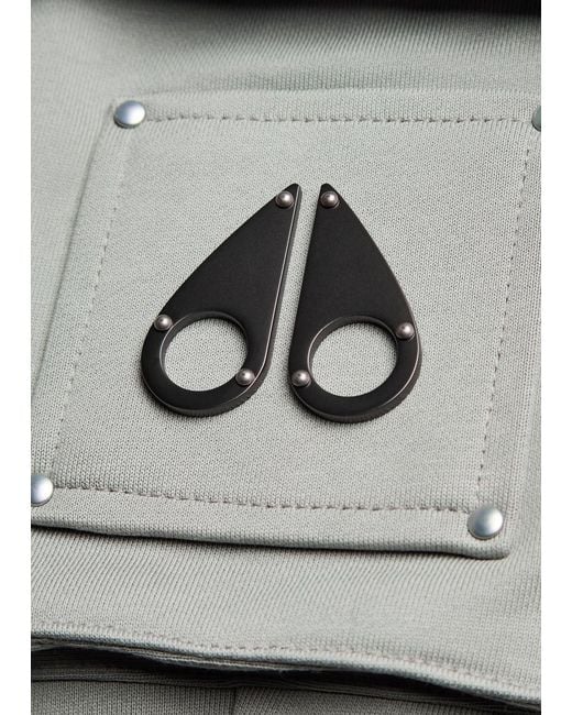 Moose Knuckles Gray Hartsfield Tapered-Leg Cotton Cargo Sweatpants for men