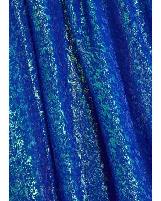 Forte Forte Blue Forte_forte Metallic-jacquard Silk-chiffon Midi Dress
