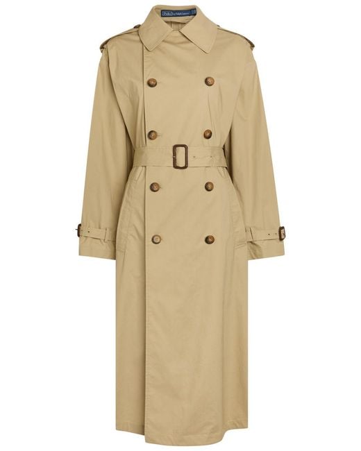Polo Ralph Lauren Natural Chelsea Belted Stretch-Cotton Trench Coat