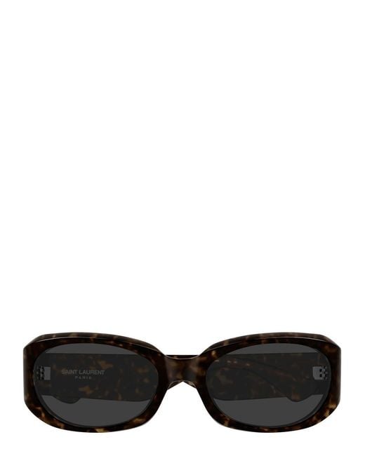 Saint Laurent Black Square-Frame Sunglasses