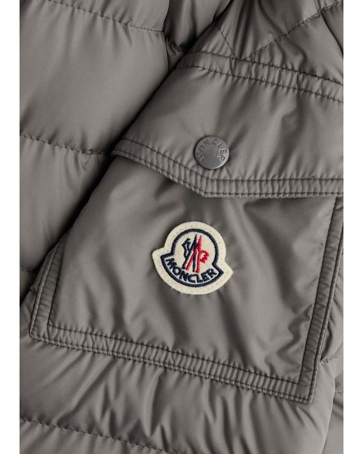 Moncler Gray Galion Quilted Shell Jacket for men