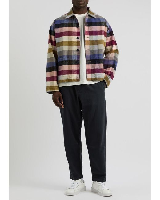 YMC Multicolor Pj Checked Cotton-Flannel Overshirt for men