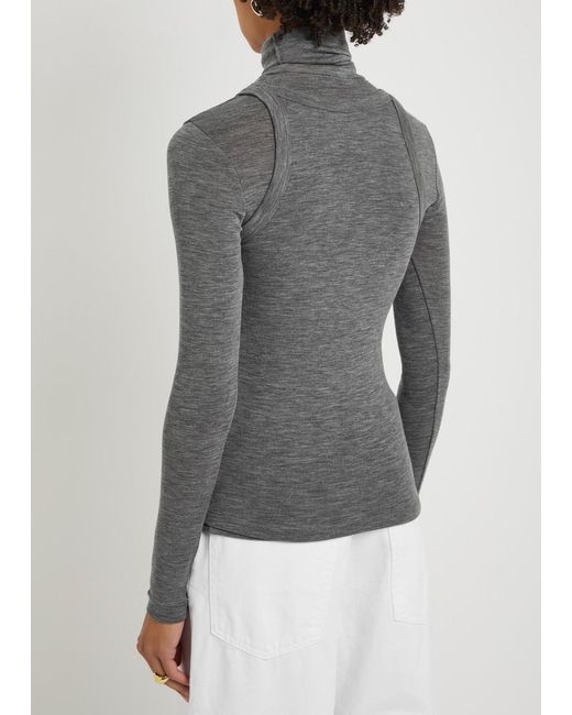 Rohe Gray Layered Wool Top