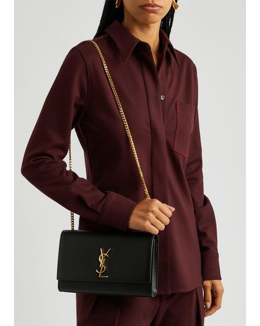 Saint Laurent Black Kate Medium Leather Shoulder Bag