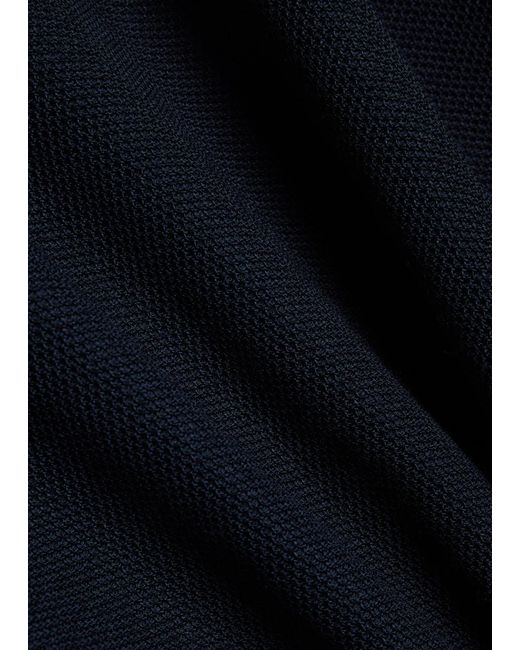 Paul Smith Blue Half-Zip Waffle Wool-Blend Jumper for men
