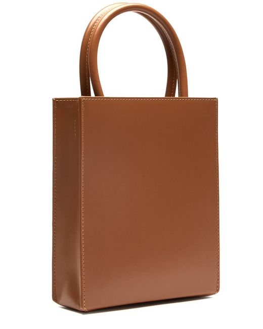 Loewe Brown A5 Logo-embossed Leather Tote