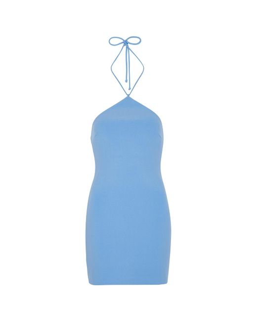 Bec & Bridge Synthetic Iris Blue Halterneck Mini Dress | Lyst
