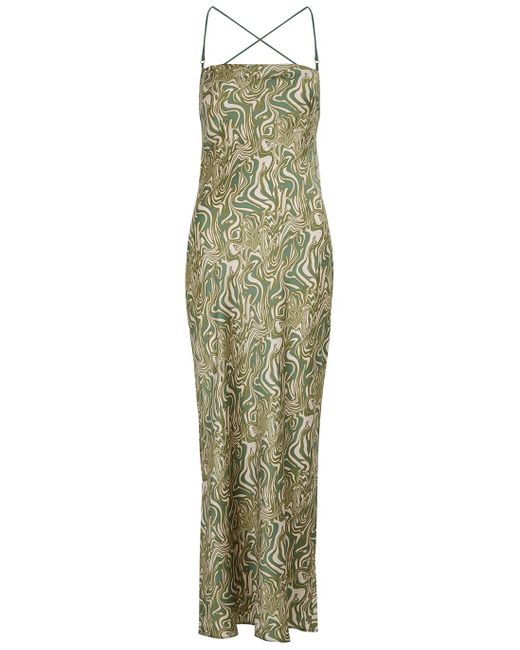 Bec & Bridge Alanis Printed Silk-satin Maxi Dress in Green | Lyst UK