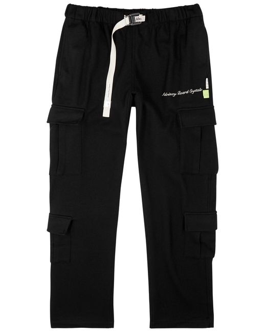 Advisory Board Crystals Black Wool Cargo Trousers for men