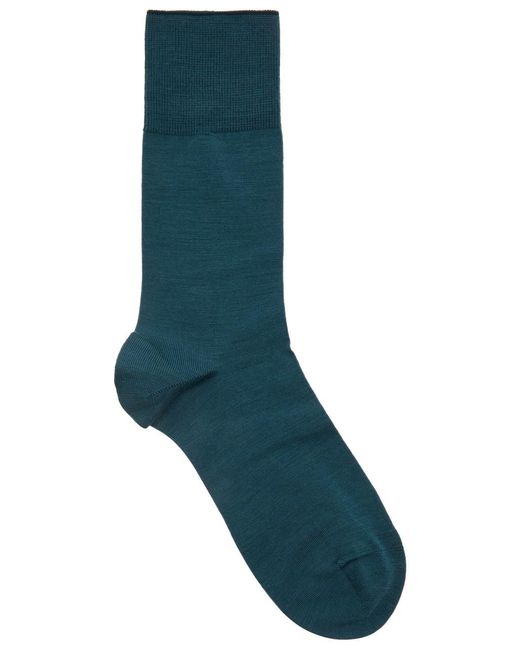 Falke Blue Airport Wool-Blend Socks for men