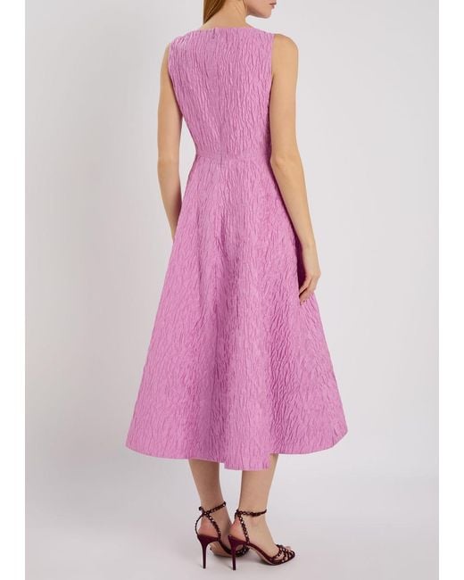 Roksanda Pink Tera Cloqué Midi Dress