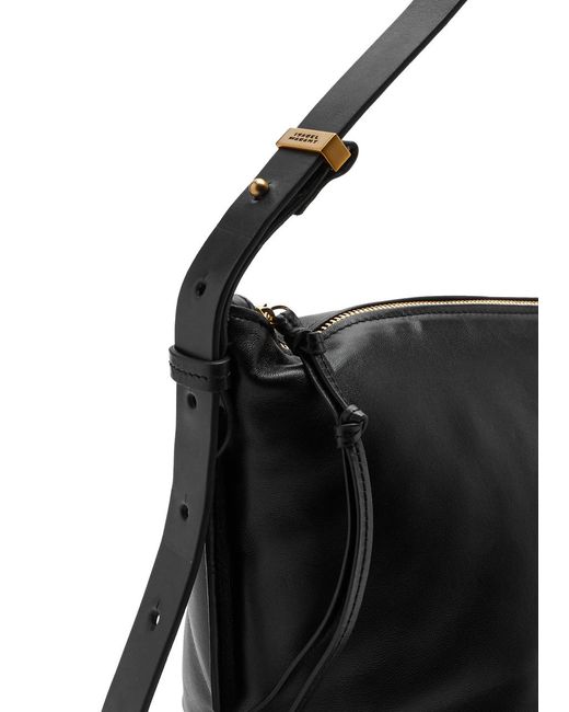 Isabel Marant Black Leyden Leather Shoulder Bag