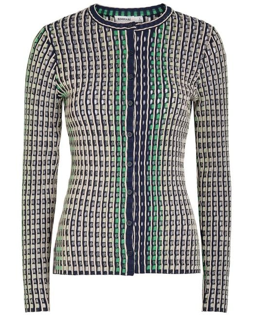 Jonathan Simkhai Black Mabel Textured Cut-Out Knit Top