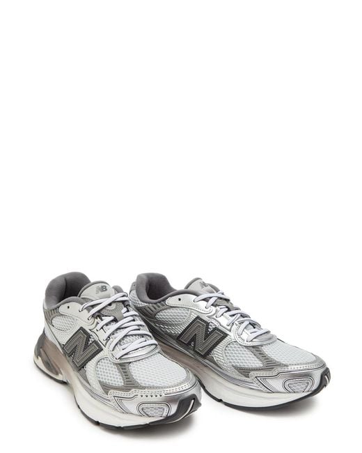 New Balance White 2010 Panelled Metallic Mesh Sneakers for men