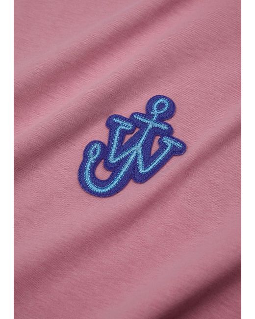 J.W. Anderson Pink Logo Cotton T-shirt for men