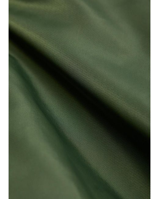 Percival Green Padded Taffeta Bomber Jacket for men
