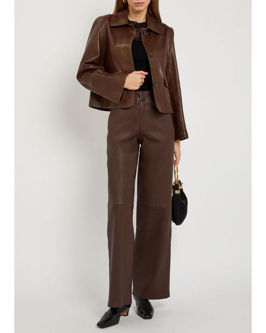 Arma Brown Fem Leather Jacket