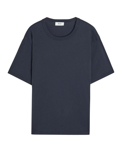 NN07 Blue Jett Printed Cotton T-Shirt for men