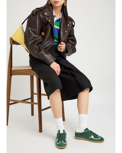 Alohas Green Tb.490 Rife Panelled Suede Sneakers