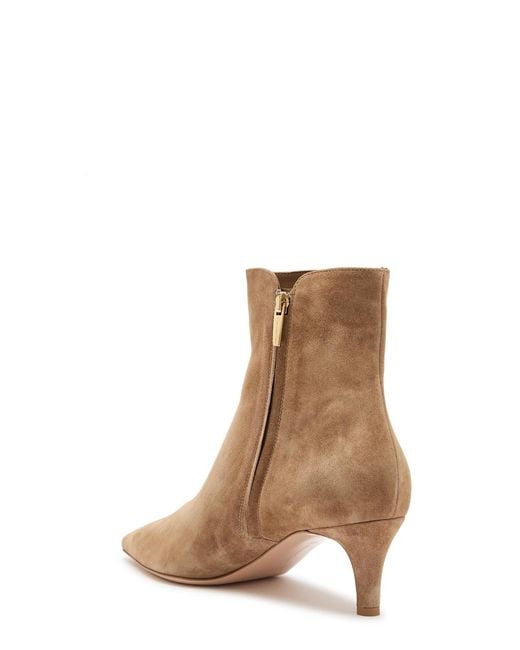 Gianvito Rossi Brown Levy 55 Suede Ankle Boots