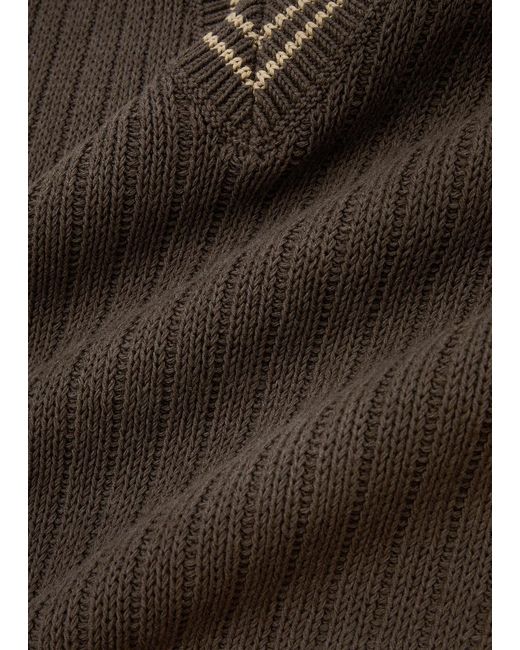 Nudie Jeans Brown Sverre Knitted Vest for men