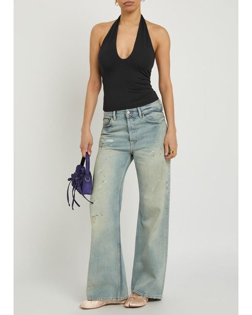 Skims Black Halterneck Stretch-Modal Top