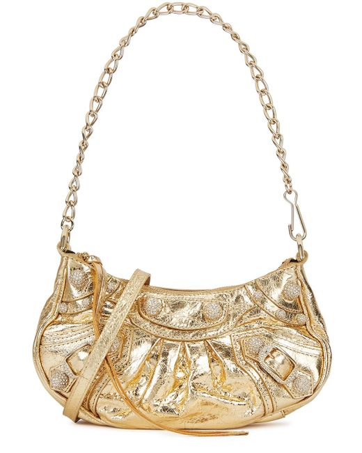 Balenciaga Le Cagole Mini Gold Leather Cross-body Bag in Metallic | Lyst UK