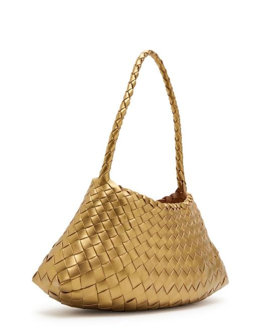Dragon Diffusion Rosanna Woven Leather Shoulder Bag in Metallic | Lyst UK