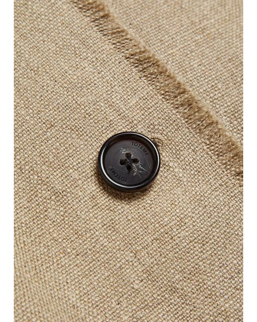 Totême Natural Frayed Linen Jacket