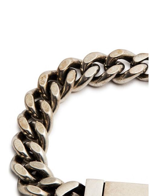 Saint Laurent Metallic Chain Bracelet for men