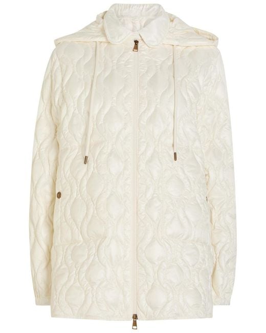 Moncler Natural Balette Hooded Quilted Jacket