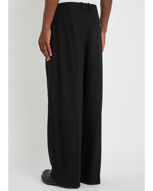 Loewe Blue Logo-Embroidered Woven Trousers for men