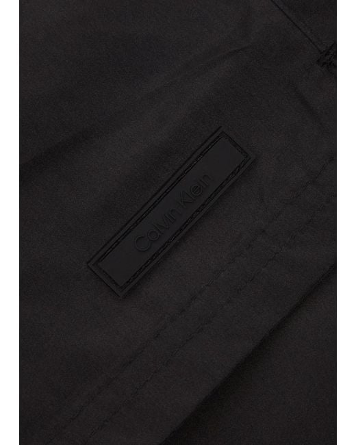 Calvin Klein Black Logo-Appliquéd Shell Swim Shorts for men